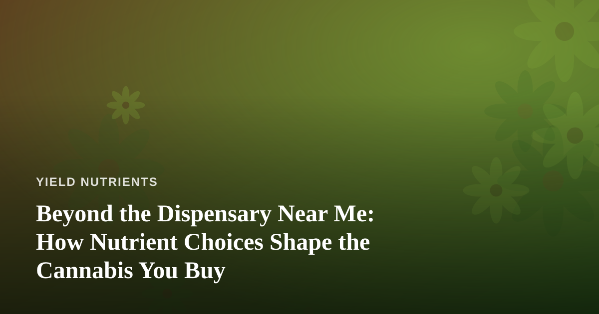 Beyond the Dispensary Near Me: How Nutrient Choices Shape the Cannabis You Buy