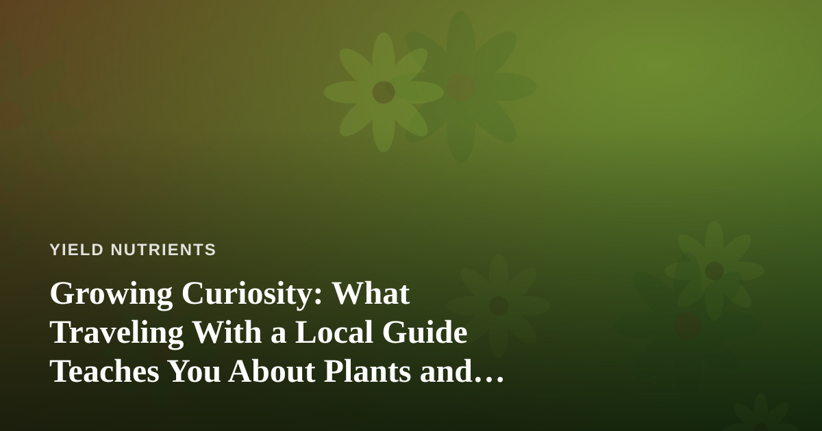 Growing Curiosity: What Traveling With a Local Guide Teaches You About Plants and Place